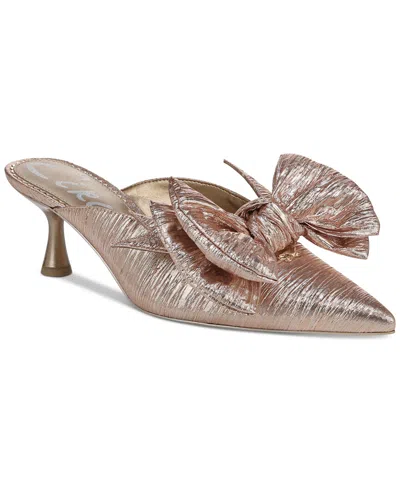 Circus Ny By Sam Edelman Fiona Mid-heel Bow Pumps In Gold Metallic