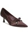 Circus Ny By Sam Edelman Fleur Pointed Toe Pump In Dark Chocolate Satin