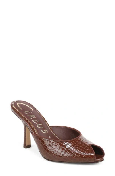 Circus Ny By Sam Edelman Glenda Peep Toe Slide Sandal In Brown
