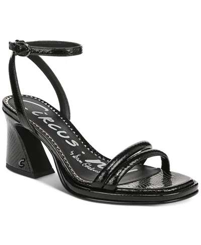 Circus Ny By Sam Edelman Holly Strappy Block-heel Dress Sandals In Black Snake