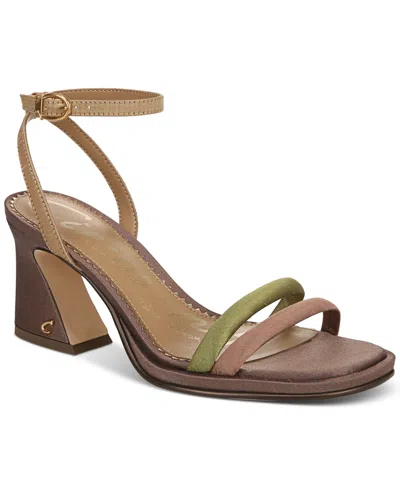 Circus Ny By Sam Edelman Holly Strappy Block-heel Dress Sandals In Copper,green,bronze