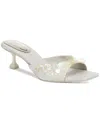 Circus Ny By Sam Edelman Juliana Sequin Mid-heel Dress Sandals In Pearl Shimmer Satin