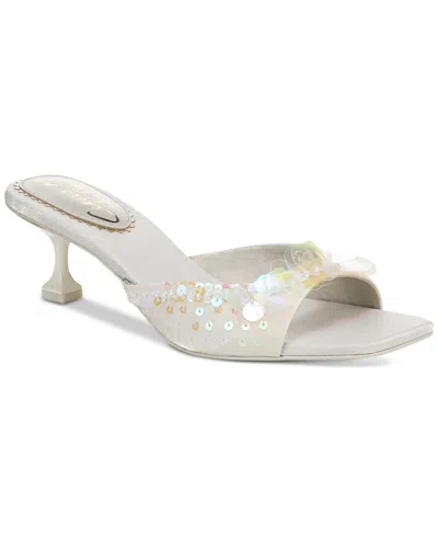 Circus Ny By Sam Edelman Juliana Sequin Mid-heel Dress Sandals In Pearl Shimmer Satin