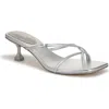 Circus Ny By Sam Edelman Juliet Strappy Kitten-heel Dress Sandals In Soft Silver