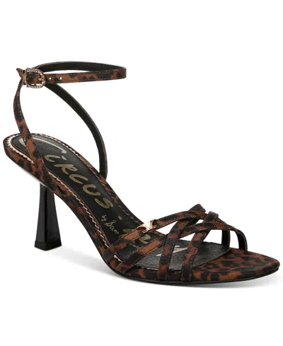 Circus Ny By Sam Edelman Kenzie Strappy Dress Sandals In Black Natural Multi Leopard