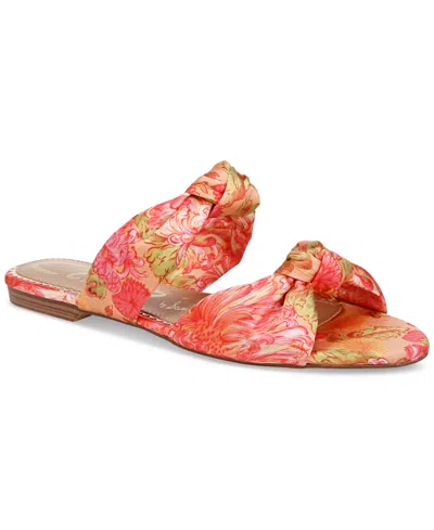 Circus Ny By Sam Edelman Marissa Knotted Flat Slide Sandals In Apricot Haze Multi