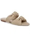 Circus Ny By Sam Edelman Marissa Knotted Flat Slide Sandals In Natural Sparkle Linen