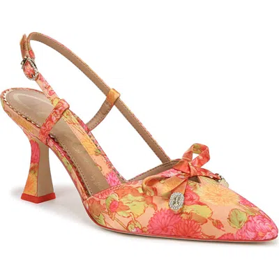 Circus Ny By Sam Edelman Monica Pointed Toe Slingback Pump In Apricot Haze Multi