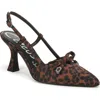 Circus Ny By Sam Edelman Monica Pointed Toe Slingback Pump In Black Natural Leopard Multi