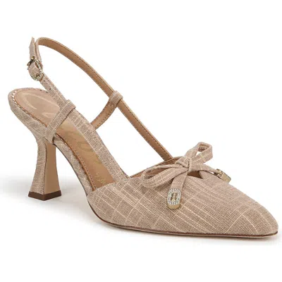 Circus Ny By Sam Edelman Monica Pointed Toe Slingback Pump In Natural/gold