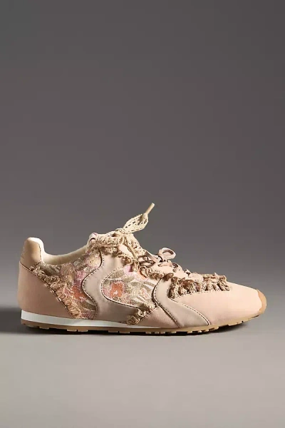 Circus Ny By Sam Edelman Nash Ruffle Lace Sneakers In Beige