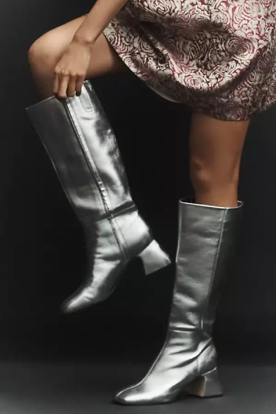 Circus Ny By Sam Edelman Oaklyn Knee-high Boots In Silver