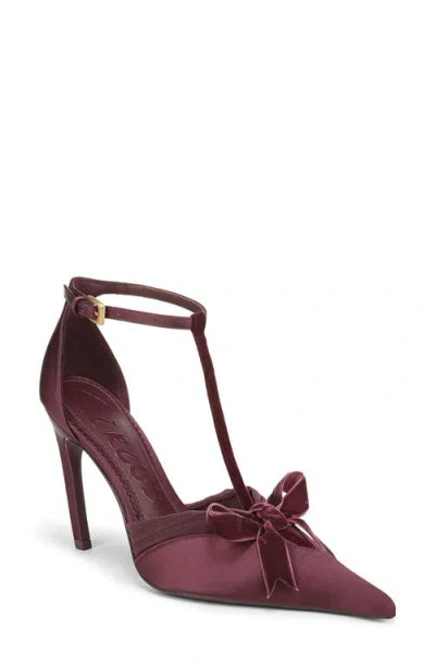Circus Ny By Sam Edelman Odina T-strap Pump In Burgundy