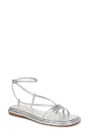 Circus Ny By Sam Edelman Olana Strappy Flat Sandals In Soft Silver