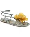 Circus Ny By Sam Edelman Olana Flower Strappy Flat Sandals In Cool Mint Floral Multi