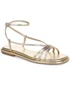 Circus Ny By Sam Edelman Olana Strappy Flat Sandals In Gold Leaf Metallic