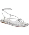 Circus Ny By Sam Edelman Olana Strappy Flat Sandals In Soft Silver Metallic