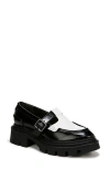 Circus Ny By Sam Edelman Payson Lug Sole T-strap Mary Jane In Black,bright White Multi