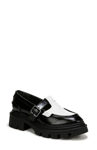Circus Ny By Sam Edelman Payson Lug Sole T-strap Mary Jane In Black,bright White Multi