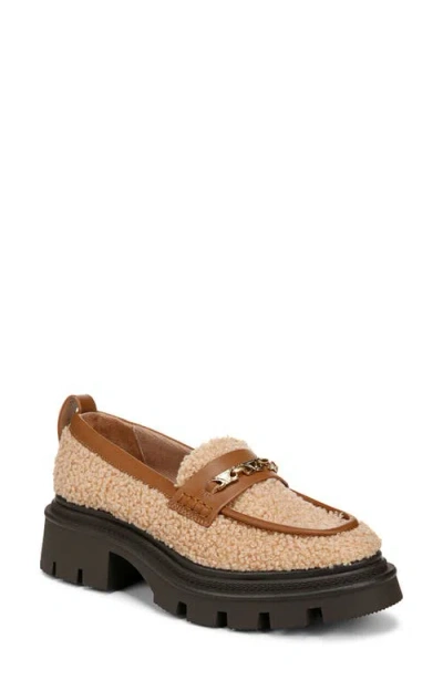 Circus Ny By Sam Edelman Pierre Cozy Faux Shearling Loafer In Dark Blonde Shearling,spiced Cognac