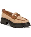 Circus Ny By Sam Edelman Pierre Cozy Faux Shearling Loafer In Dark Blonde Shearling,spiced Cognac