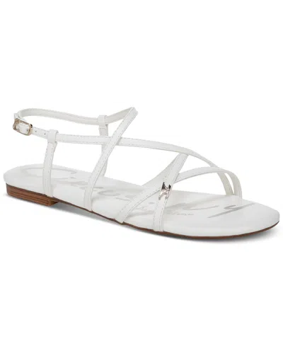 Circus Ny By Sam Edelman Rebecca Strappy Flat Sandals In Bright White