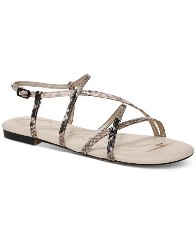 Circus Ny By Sam Edelman Rebecca Strappy Flat Sandals In Mocha Snake Multi