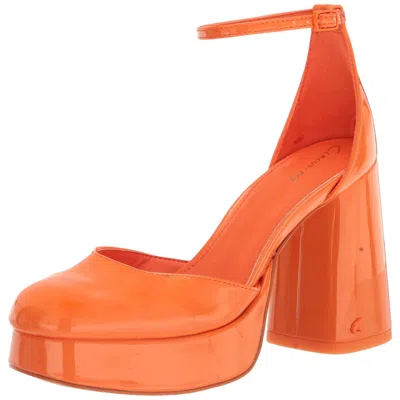 Circus Ny By Sam Edelman Rosa Ankle-strap Platform Pumps Orange Popsicle I5413s1800 Women's