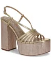 Circus Ny By Sam Edelman Siena Platform Dress Sandals In Gold Leaf Metallic