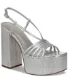 Circus Ny By Sam Edelman Siena Platform Dress Sandals In Soft Silver Metallic