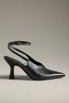 Circus Ny By Sam Edelman Tara Slingback Ankle Wrap Heels In Black