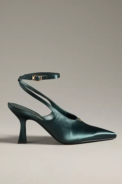 Circus Ny By Sam Edelman Tara Slingback Ankle Wrap Heels In Green
