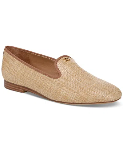 Circus Ny By Sam Edelman Tiffany Slip-on Smoking Flats In Natural Raffia