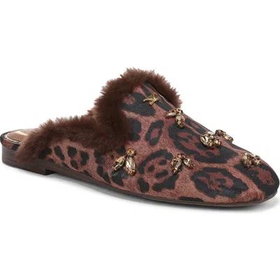 Circus Ny By Sam Edelman Tillie Faux Fur Trim Mule In Brown
