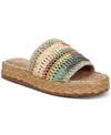 CIRCUS NY BY SAM EDELMAN WALLIS RAFFIA PLATFORM SLIDE SANDALS