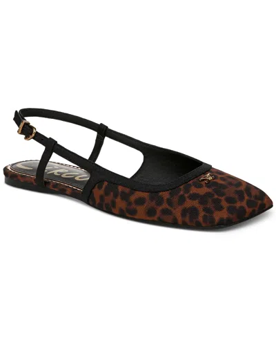 Circus Ny By Sam Edelman Women's Allie Slingback Square-toe Flats In Black Natural Multi