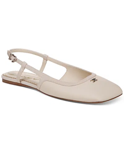 Circus Ny By Sam Edelman Women's Allie Slingback Square-toe Flats In Vanilla Bean