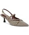Circus Ny By Sam Edelman Fraya Slingback Pointed Toe Pump In Brown,natural Tweed Multi