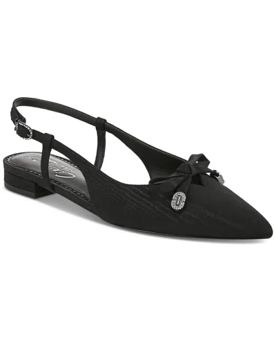 Circus Ny By Sam Edelman Women's Lafayette Pointed-toe Slingback Bow Flats In Black
