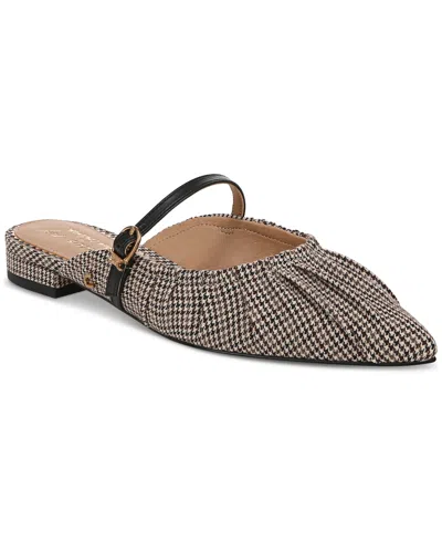 Circus Ny By Sam Edelman Women's Larissah Pleated Slip-on Mules In Black,natural Tweed Multi