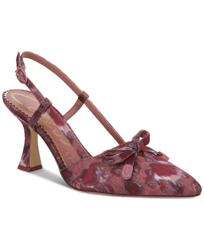 Circus Ny By Sam Edelman Women's Monica Pointed-toe Slingback Bow Pumps In Berry Blush Multi