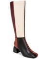 Circus Ny By Sam Edelman Women's Oaklyn Wide-calf Block-heel Dress Boots In Black/ginger/ivory