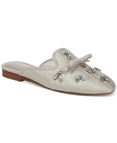 Circus Ny By Sam Edelman Women's Trish Jewel Embellished Slip-on Mules In Dark Vanilla Bean