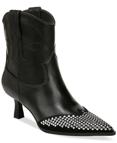 Circus Ny By Sam Edelman Women's Yolanda Metal-studded Kitten-heel Western Booties In Black,stud
