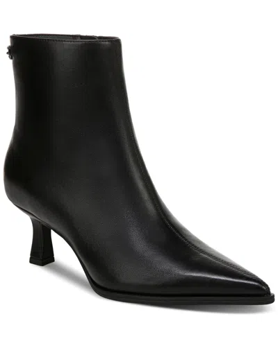 Circus Ny By Sam Edelman Women's Yuki Kitten-heel Pointed-toe Booties In Black Leather