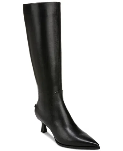 Circus Ny By Sam Edelman Women's Yulia Wide-calf Kitten-heel Dress Boots In Black Leather