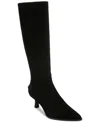 Circus Ny By Sam Edelman Women's Yulia Wide-calf Kitten-heel Dress Boots In Black Suede