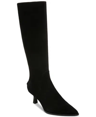 CIRCUS NY BY SAM EDELMAN WOMEN'S YULIA WIDE-CALF KITTEN-HEEL DRESS BOOTS