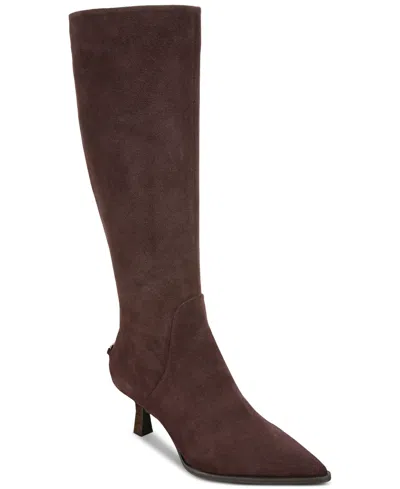 Circus Ny By Sam Edelman Women's Yulia Wide-calf Kitten-heel Dress Boots In Brown