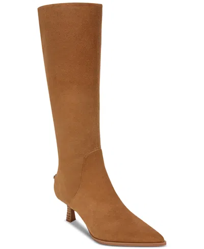 Circus Ny By Sam Edelman Women's Yulia Wide-calf Kitten-heel Dress Boots In Brown